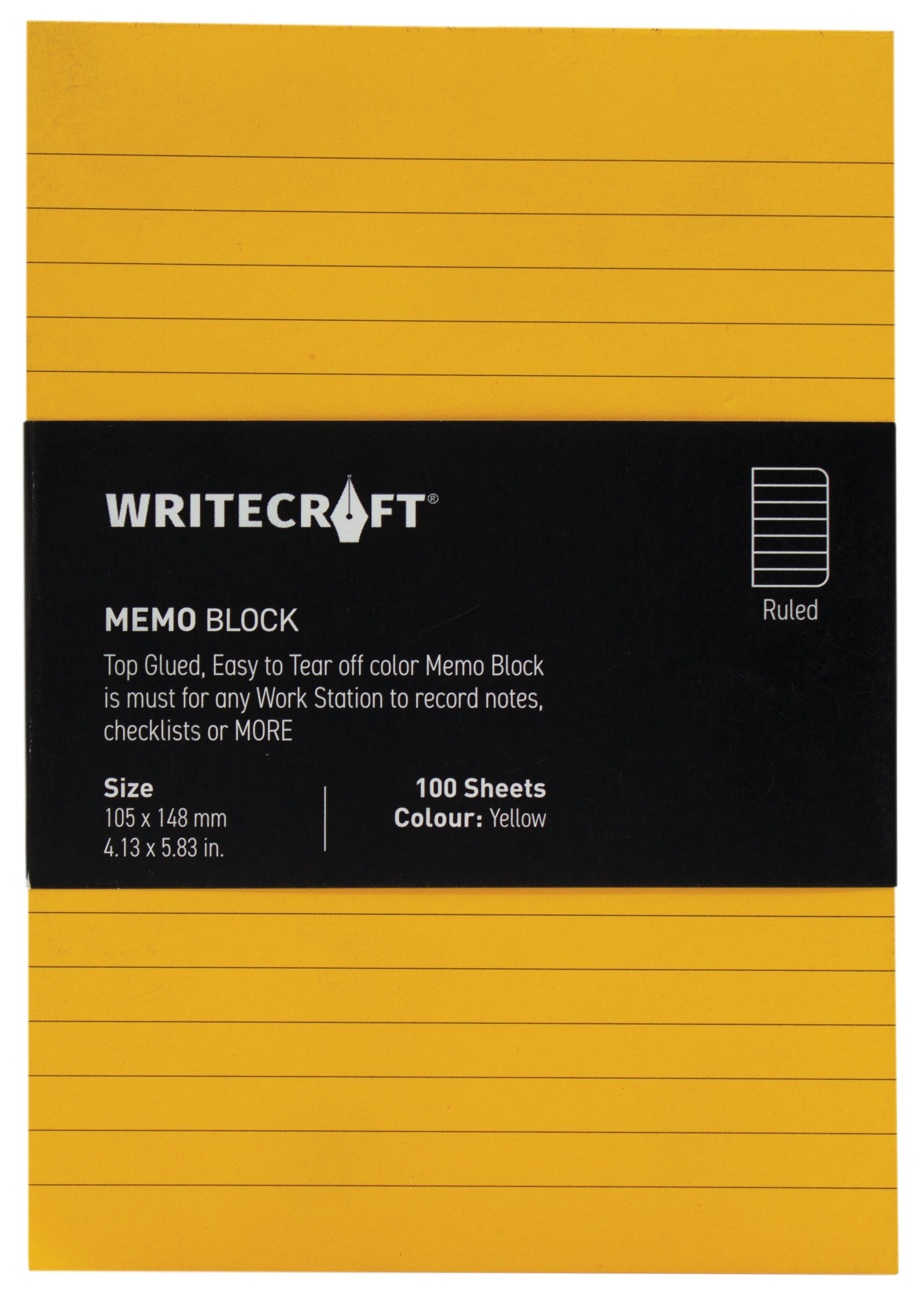 Memo Block - Coloured | Use for Any Work | Station To Record Notes & Checklist | Pack of 1 | 100 Sheets