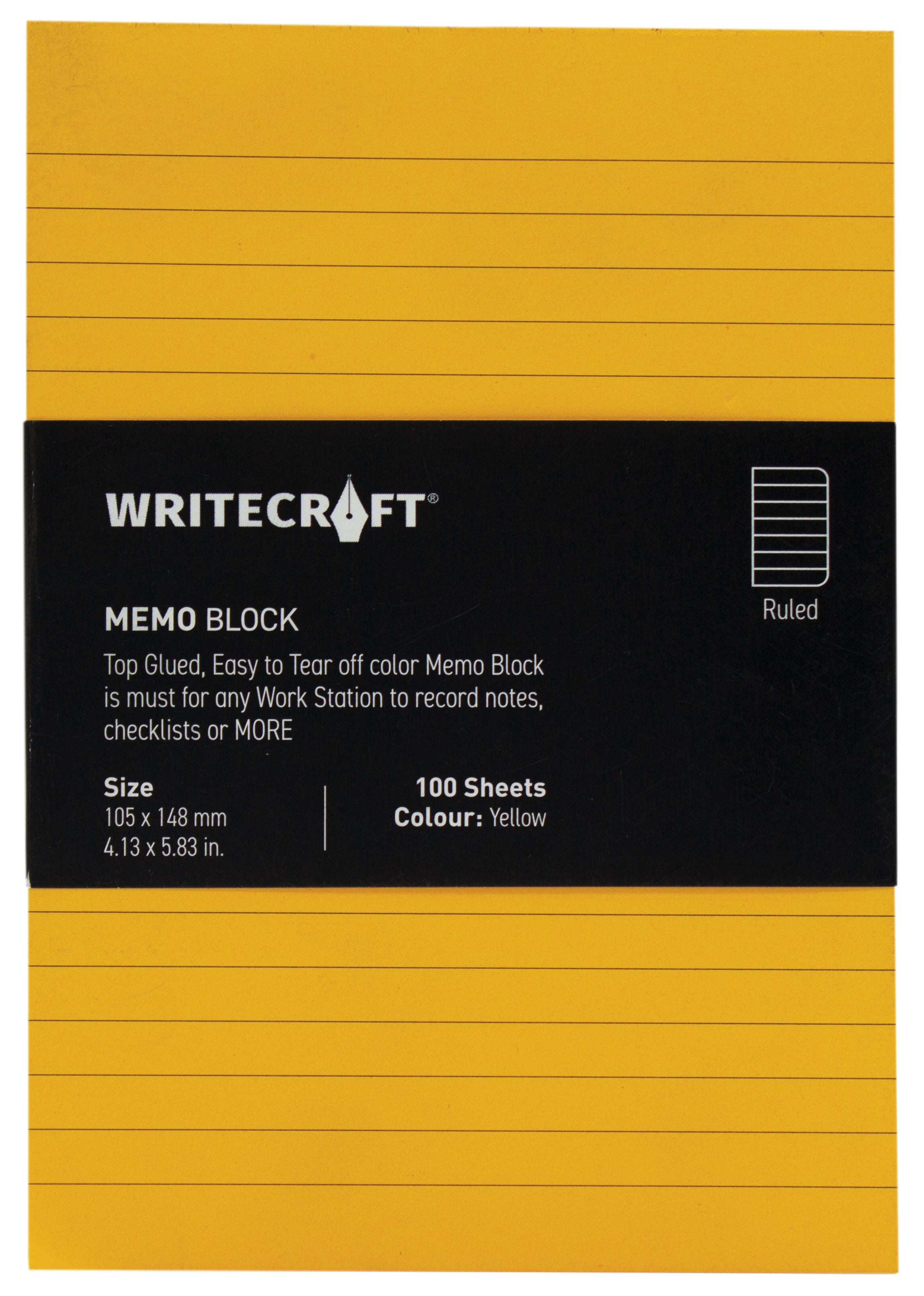 Memo Block - Coloured | Use for Any Work | Station To Record Notes & Checklist | Pack of 1 | 100 Sheets