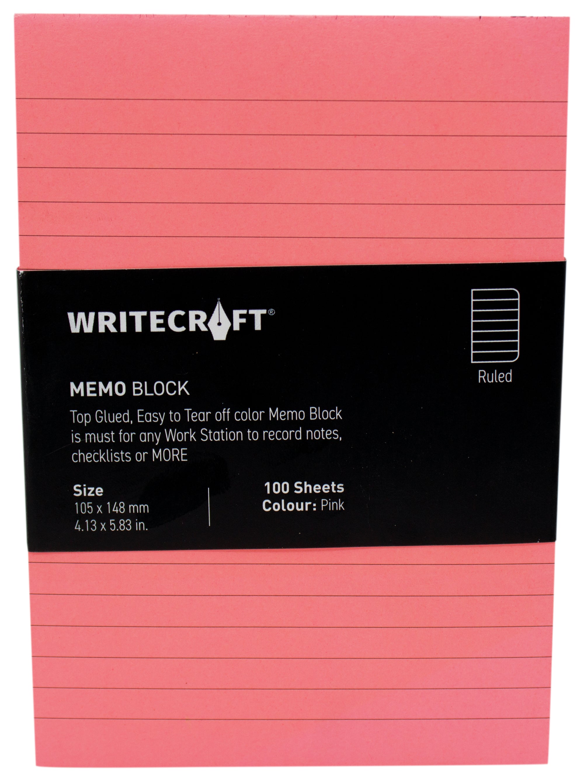 Memo Block - Coloured | Use for Any Work | Station To Record Notes & Checklist | Pack of 1 | 100 Sheets