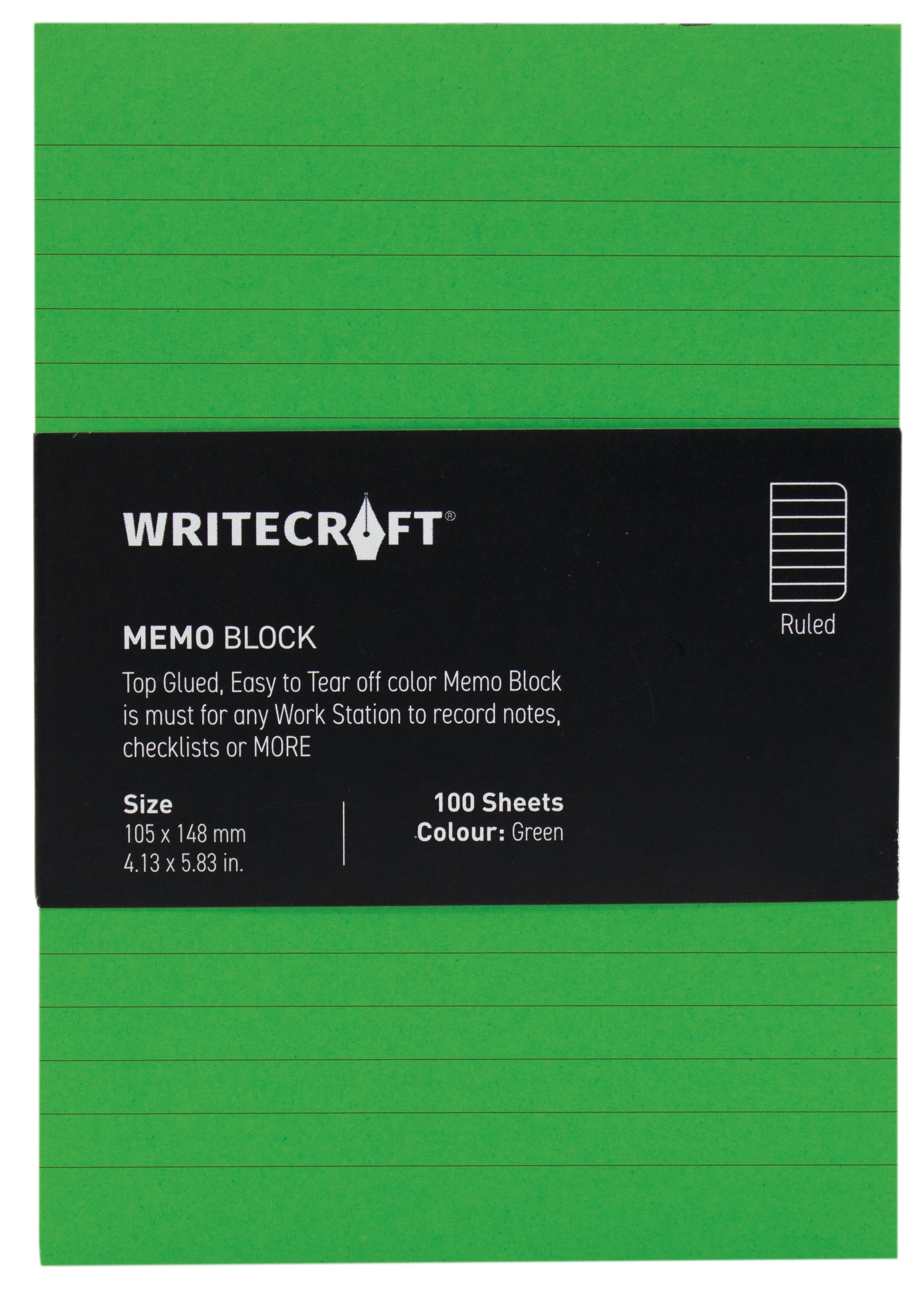 Memo Block - Coloured | Use for Any Work | Station To Record Notes & Checklist | Pack of 1 | 100 Sheets