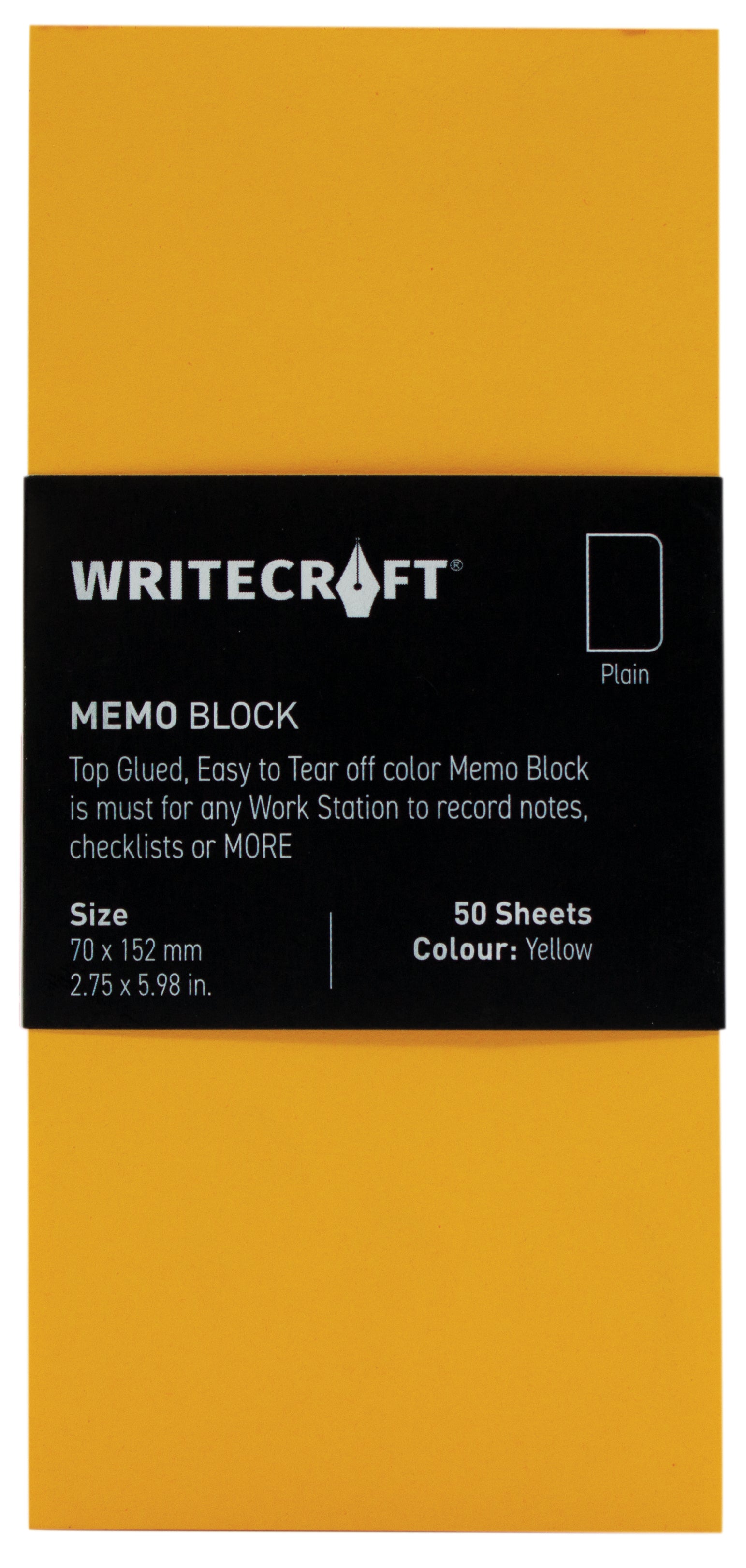 Memo Block - Coloured | Use for Any Work | Station To Record Notes & Checklist | Pack of 1 | 50 Sheets
