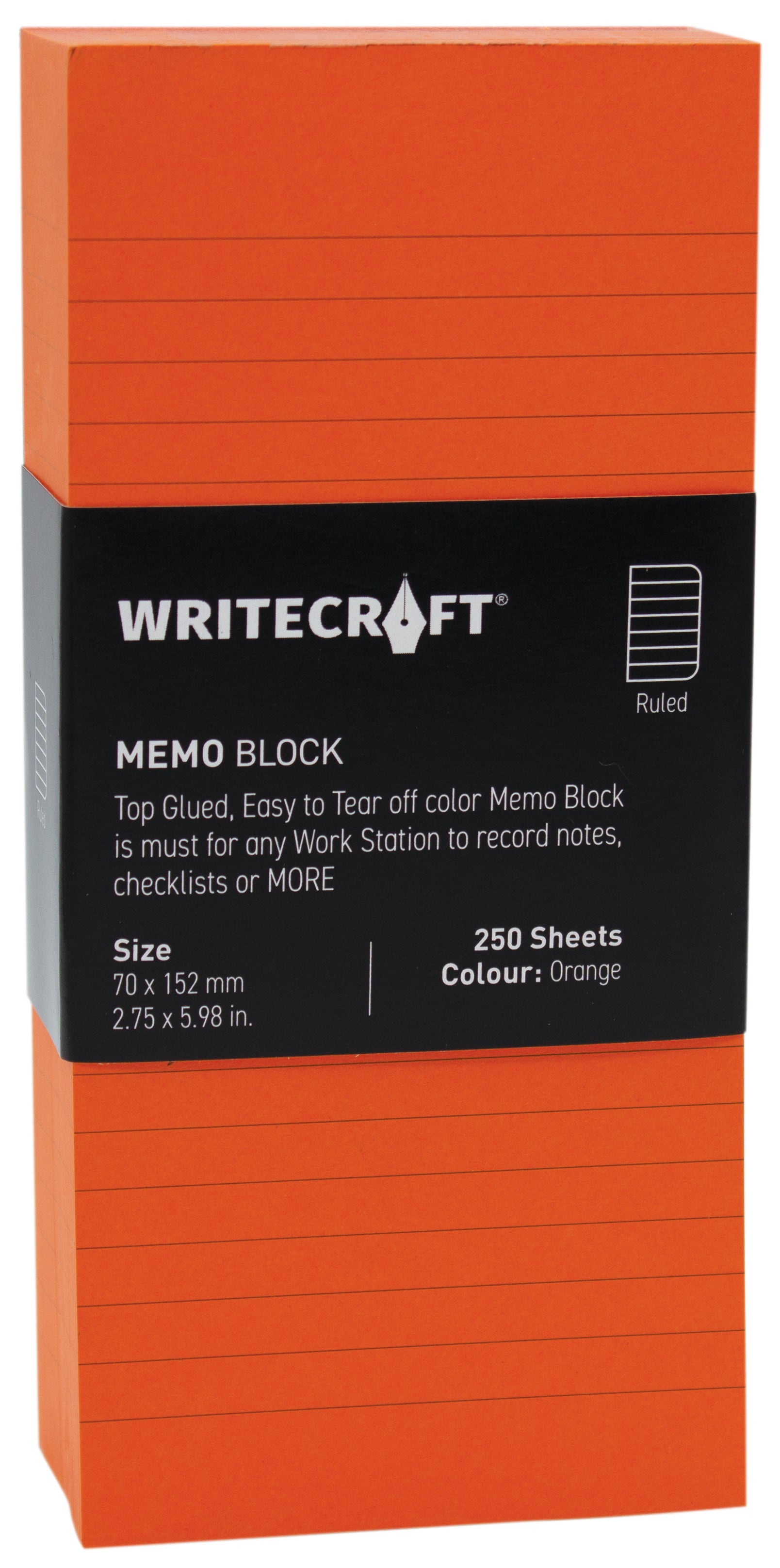Memo Block - Coloured | Use for Any Work | Station To Record Notes & Checklist | Pack of 1 | 250 Sheets