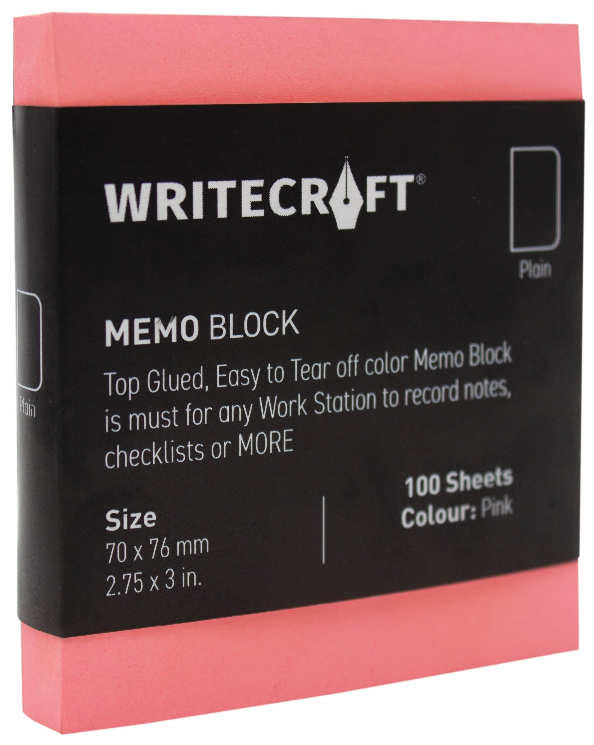 Memo Block - Coloured | Use for Any Work | Station To Record Notes & Checklist | Pack of 1