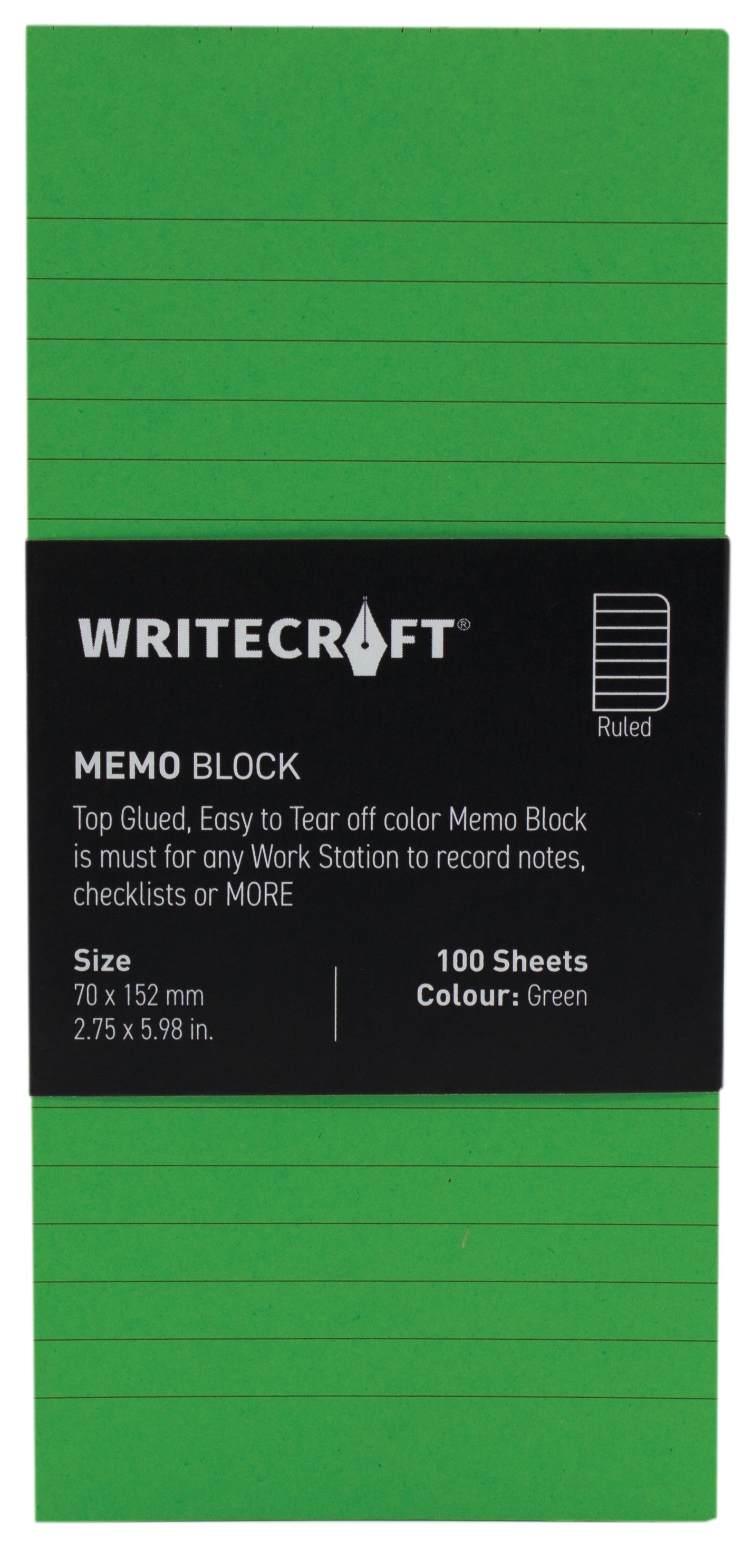 Memo Block - Coloured | Use for Any Work | Station To Record Notes & Checklist | Pack of 1 | 100 Sheets
