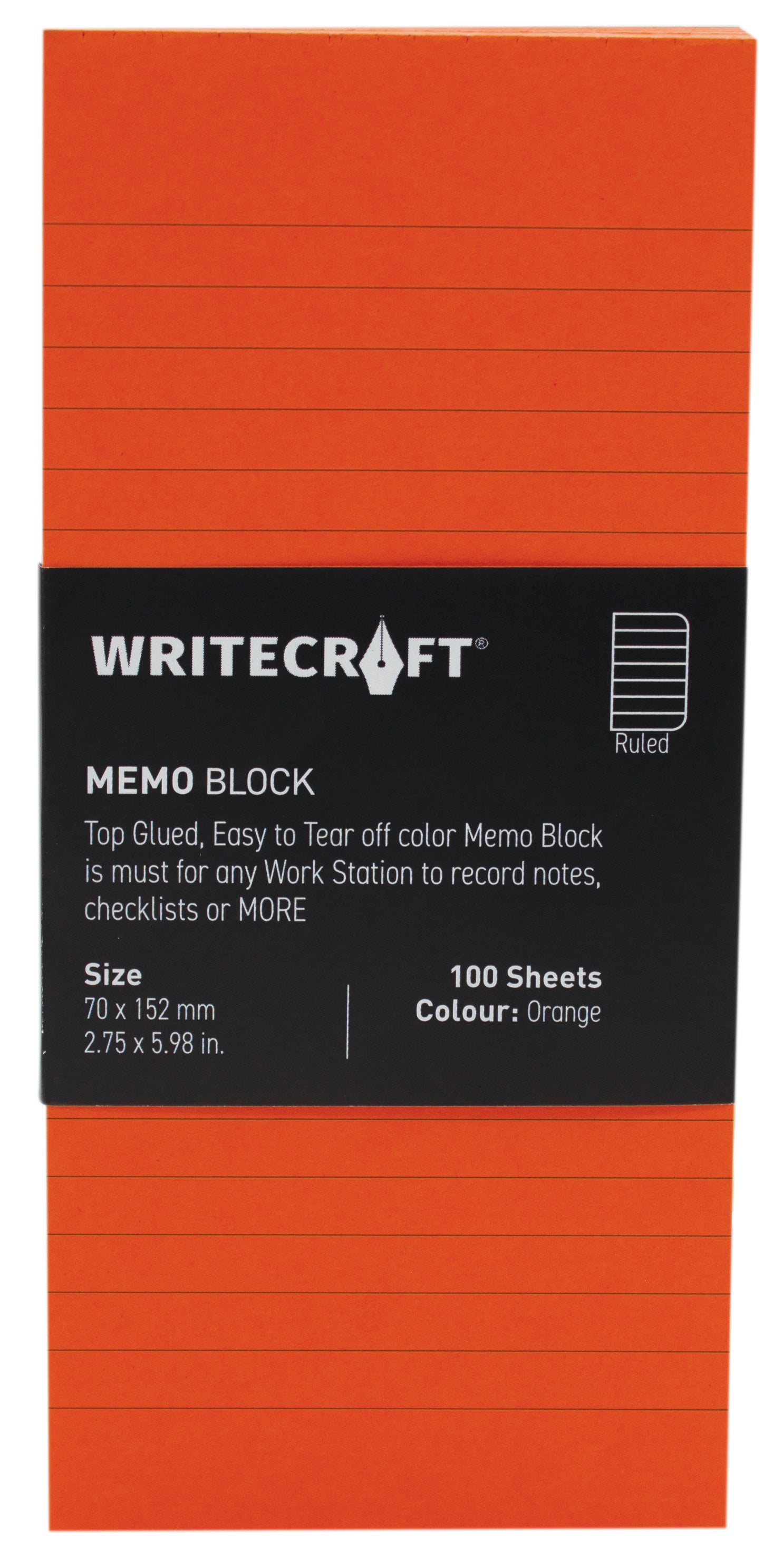 Memo Block - Coloured | Use for Any Work | Station To Record Notes & Checklist | Pack of 1 | 100 Sheets