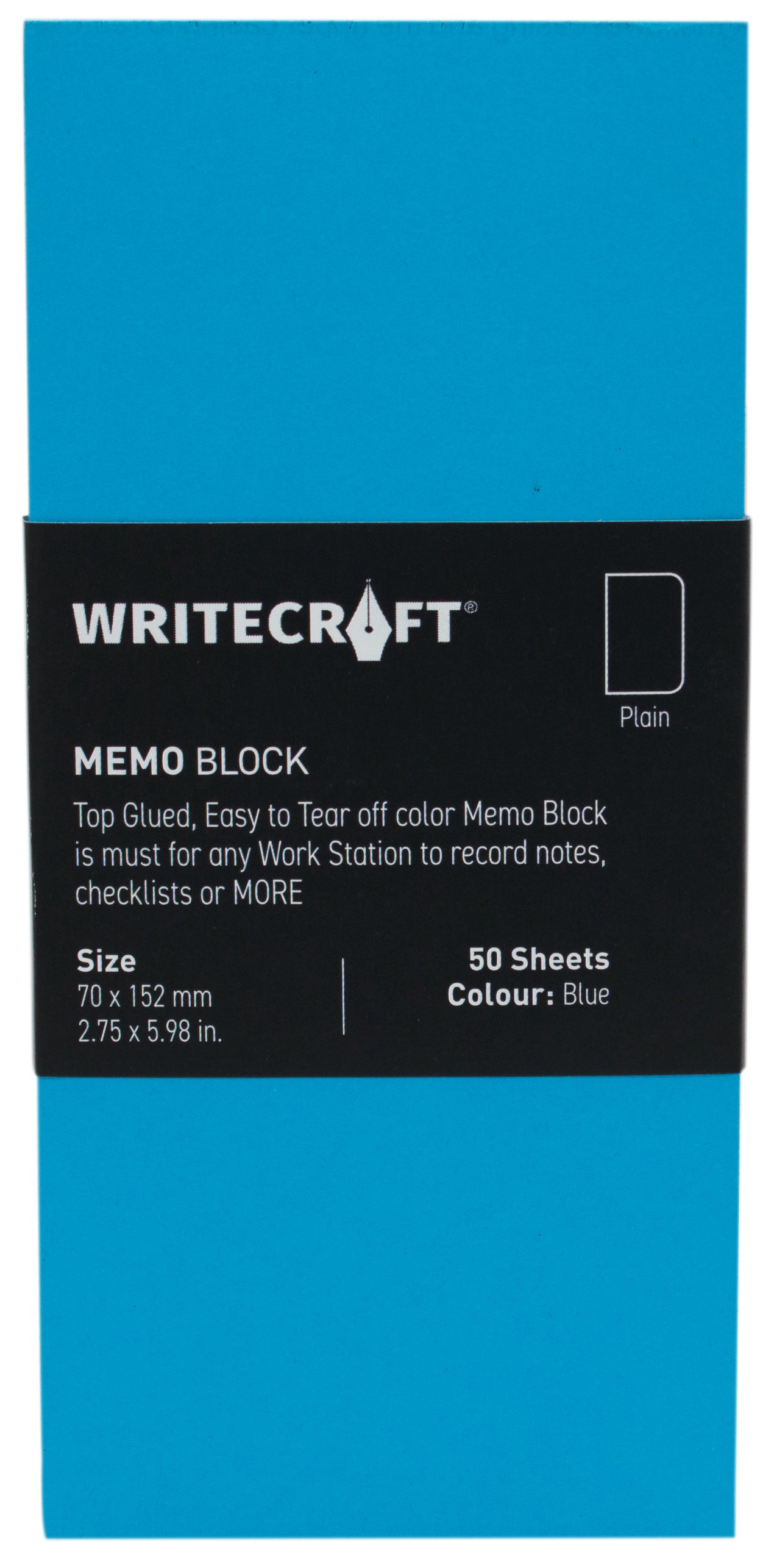 Memo Block - Coloured | Use for Any Work | Station To Record Notes & Checklist | Pack of 1 | 50 Sheets