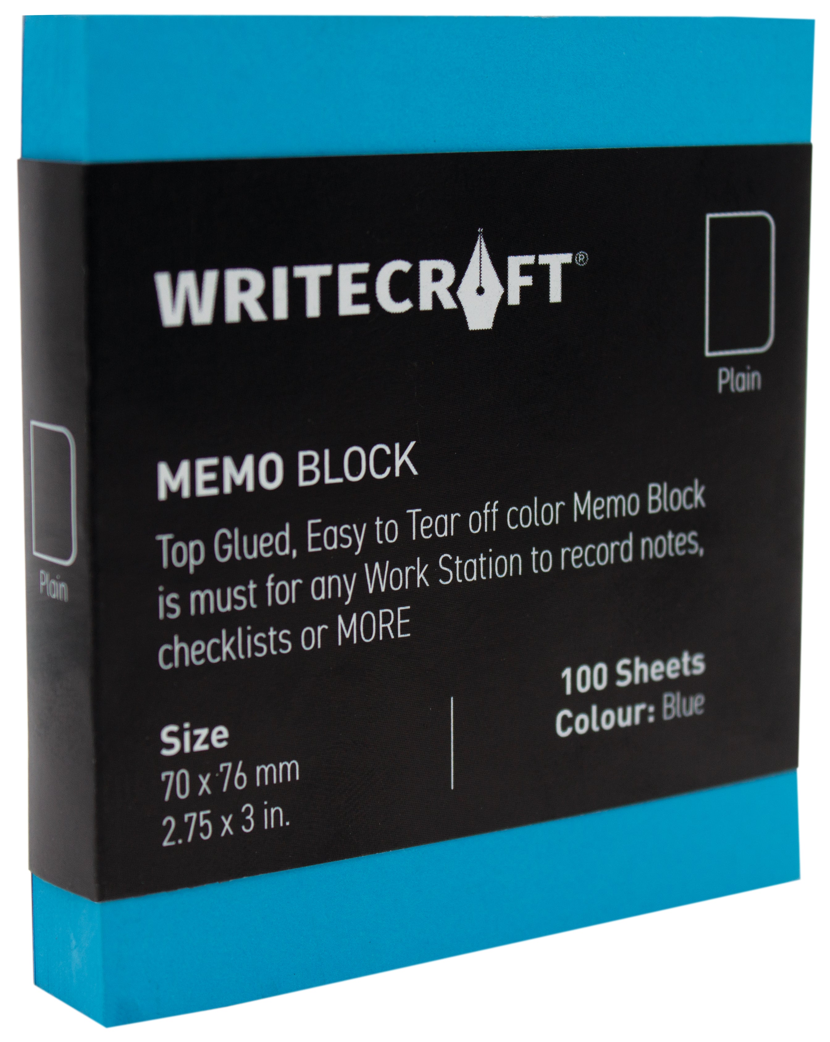 Memo Block - Coloured | Use for Any Work | Station To Record Notes & Checklist | Pack of 1