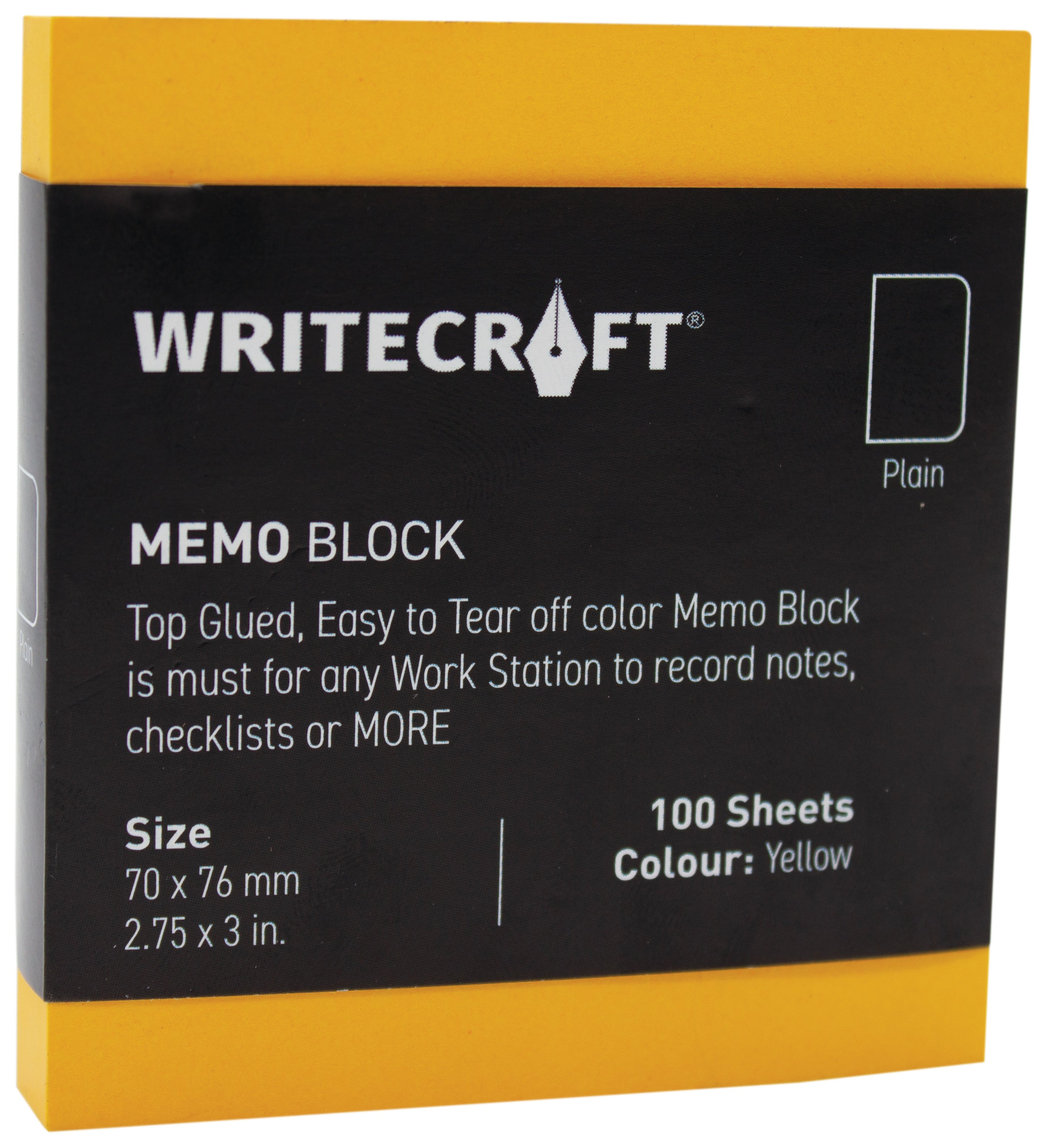 Memo Block - Coloured | Use for Any Work | Station To Record Notes & Checklist | Pack of 1