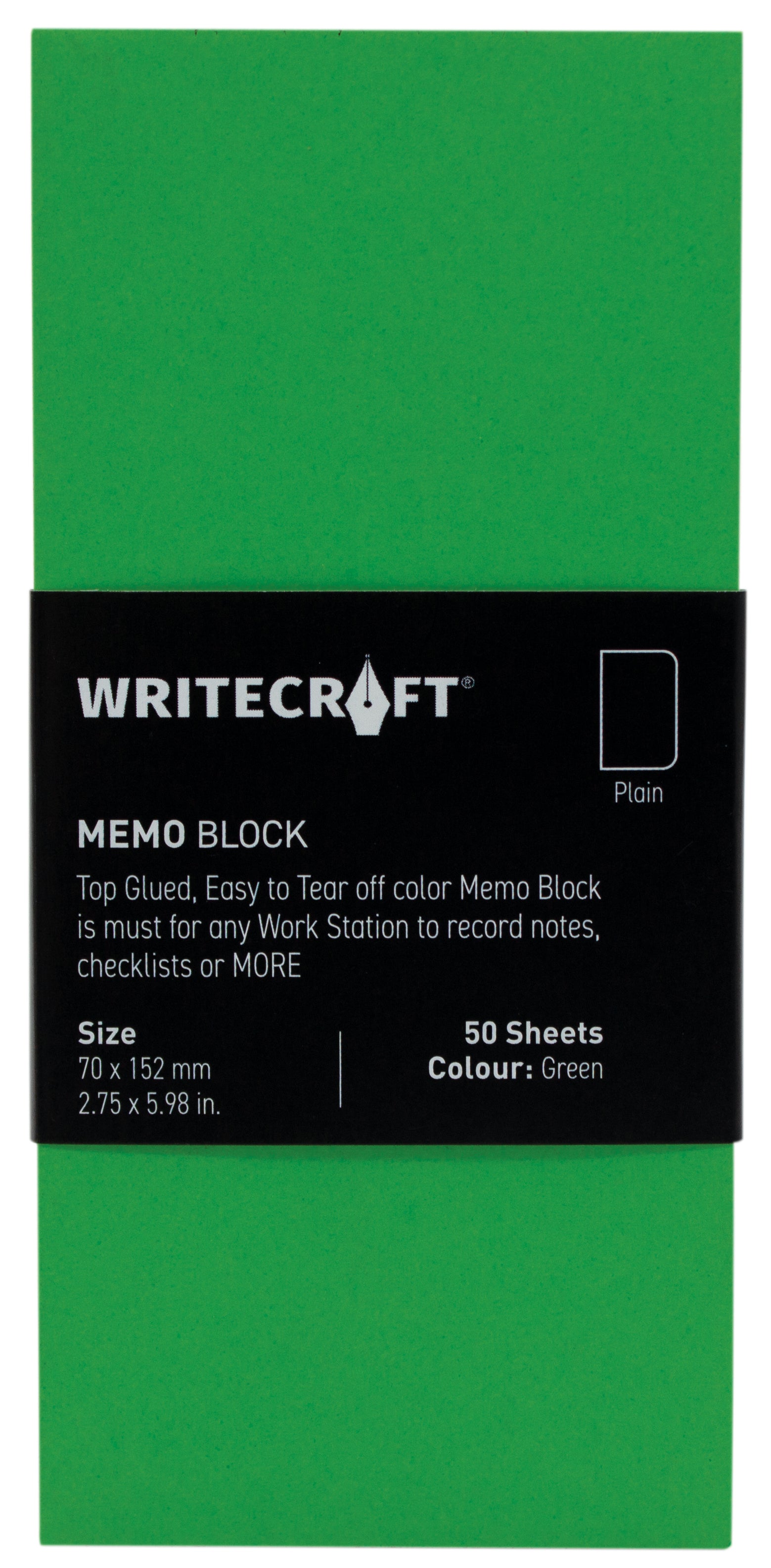 Memo Block - Coloured | Use for Any Work | Station To Record Notes & Checklist | Pack of 1 | 50 Sheets