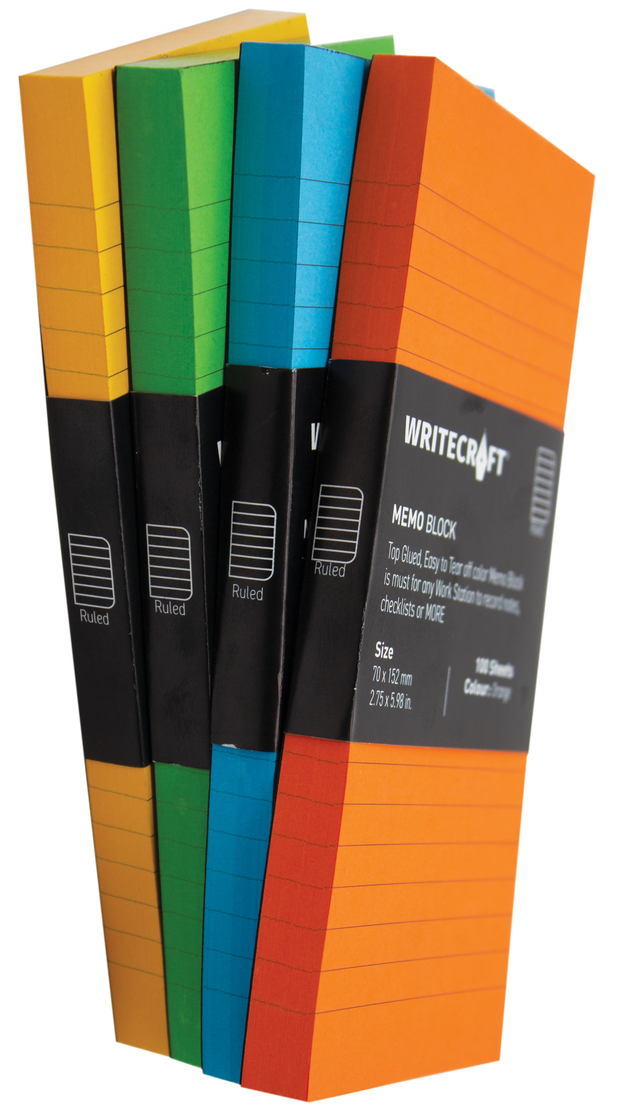 Memo Block - Coloured | Use for Any Work | Station To Record Notes & Checklist | Pack of 1 | 100 Sheets