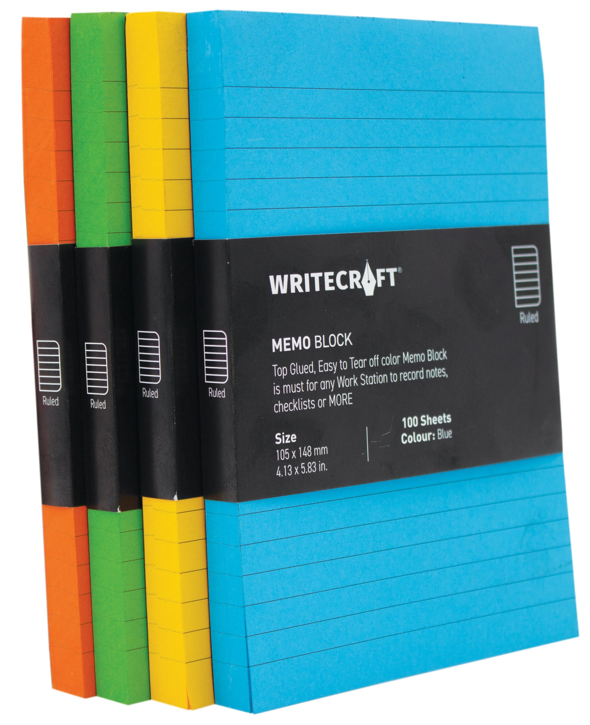 Memo Block - Coloured | Use for Any Work | Station To Record Notes & Checklist | Pack of 1 | 100 Sheets