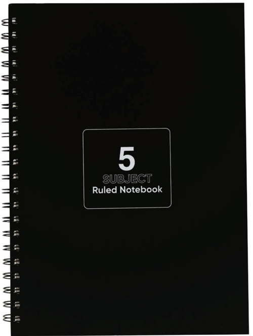 5 Subjects Ruled Notebooks Wiroound - 8.26 x 11.69in